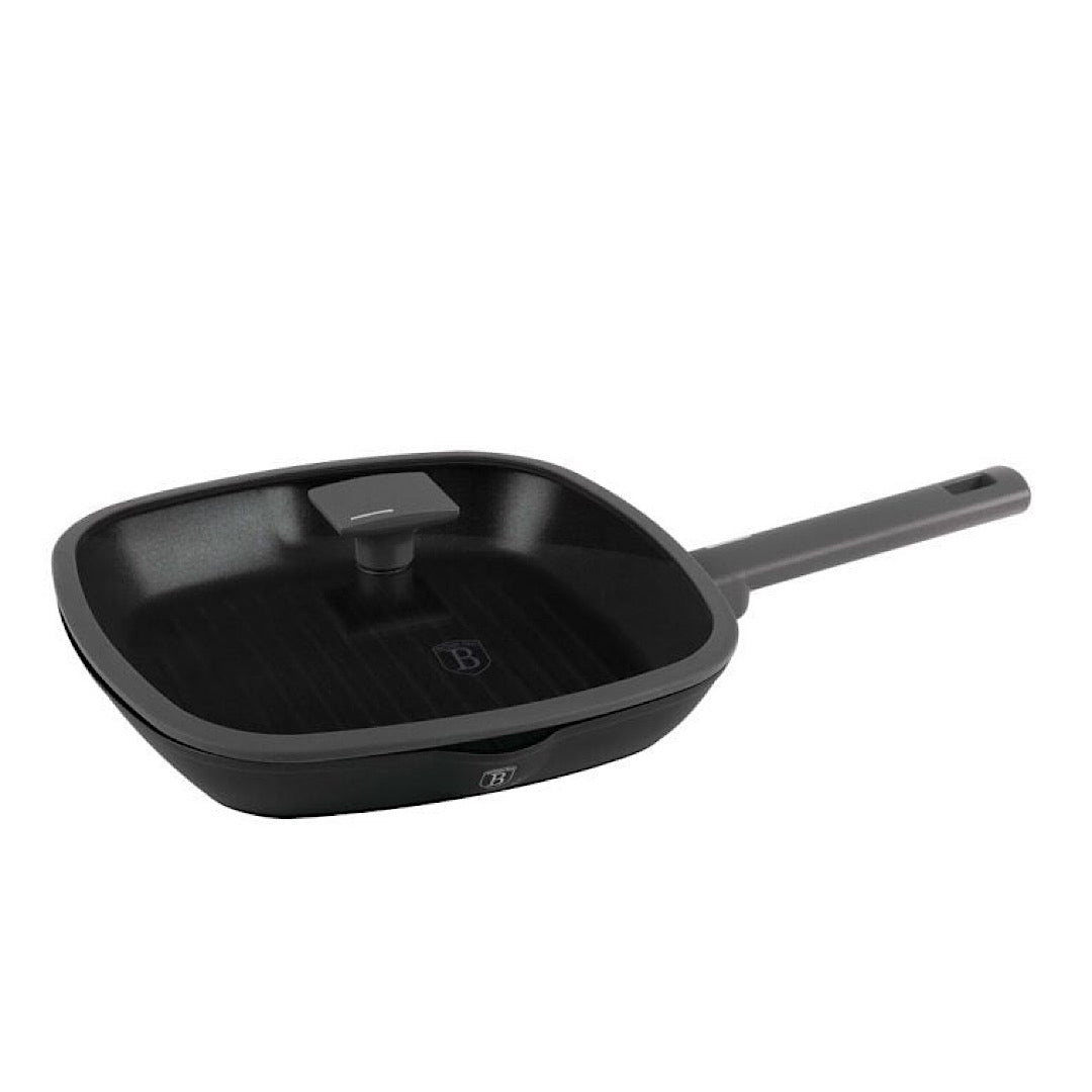 Grill pan with lid, 28 cm, Anthracite